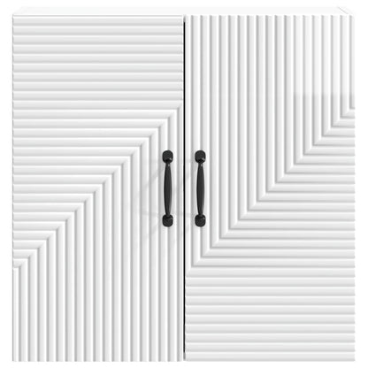 Wandkast Hoogglans Wit 59 x 31 x 60 cm Bewerkt hout