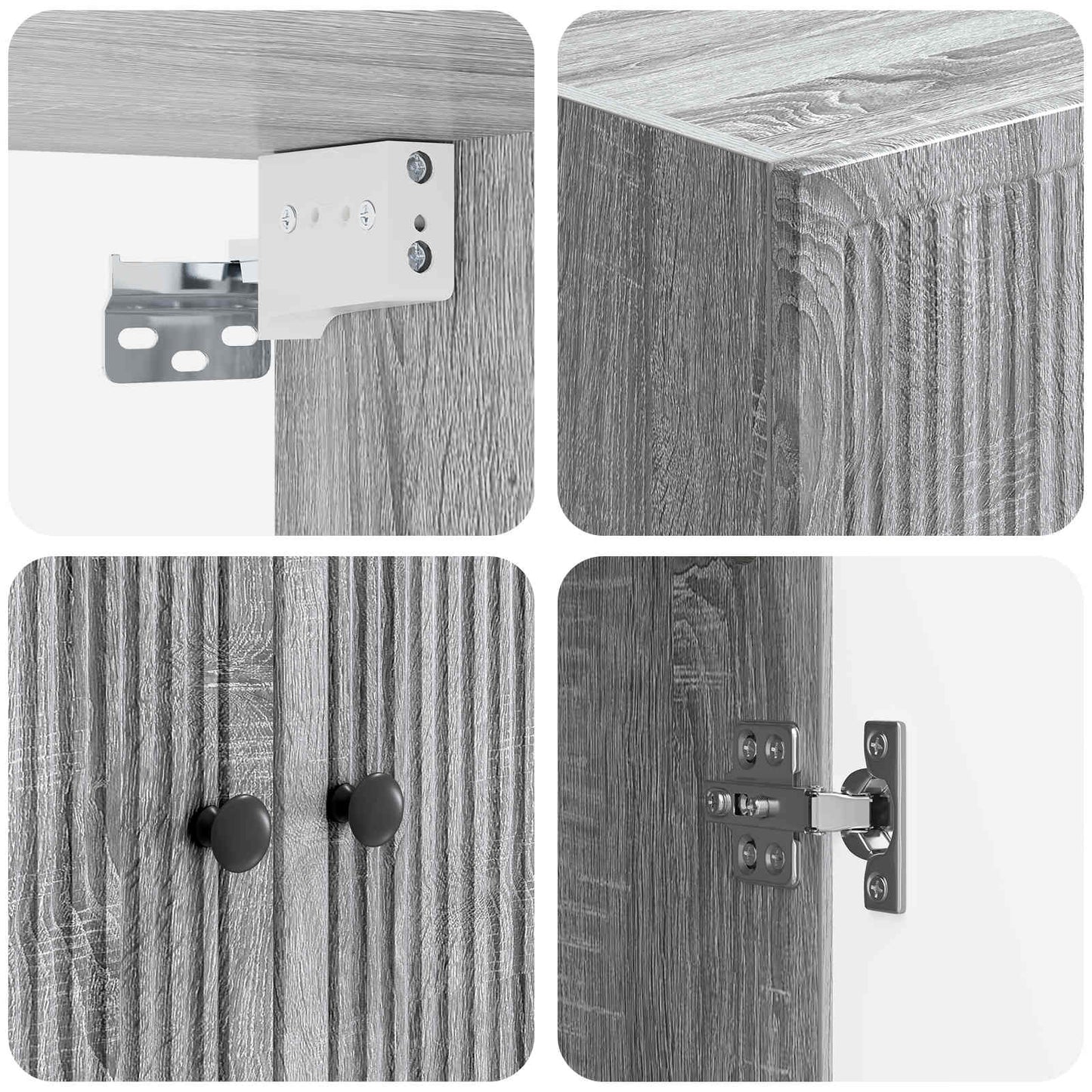 Wandkast Grijs Sonoma 59 x 31 x 60 cm Bewerkt hout