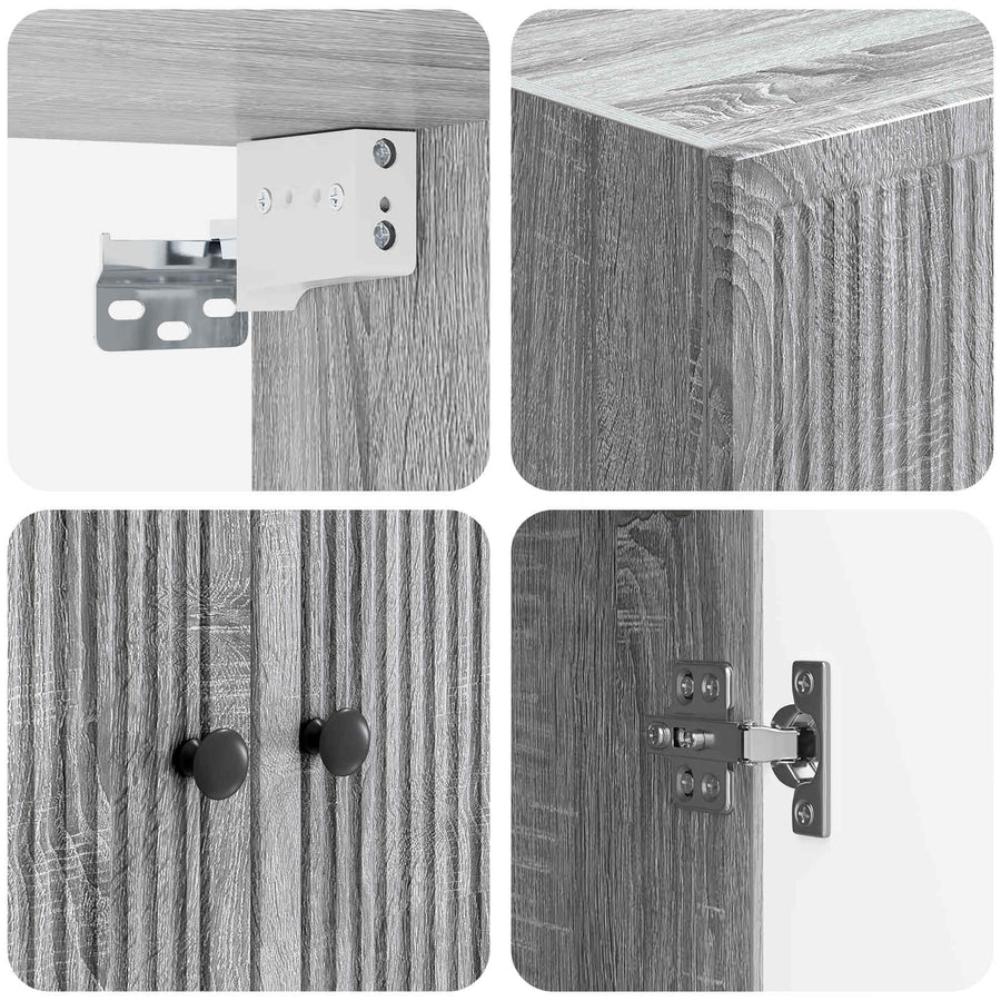Wandkast Grijs Sonoma 59 x 31 x 60 cm Bewerkt hout