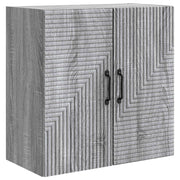 Wandkast 59x31x60 cm bewerkt hout grijs