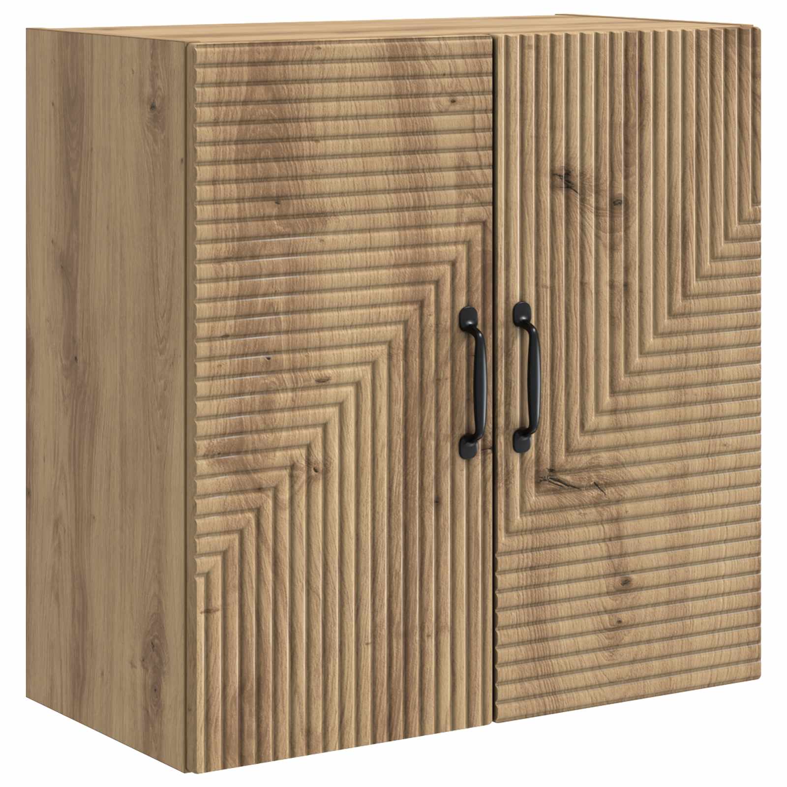 Wandkast Artisanaal eiken 59 x 31 x 60 cm Bewerkt hout