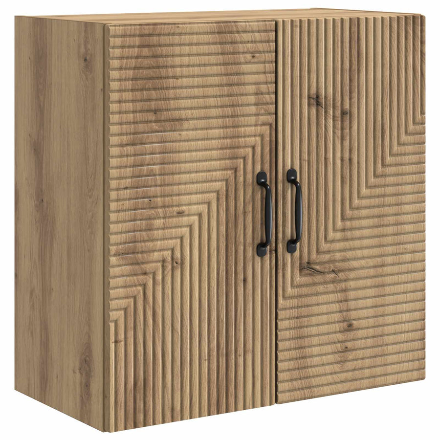 Wandkast Artisanaal eiken 59 x 31 x 60 cm Bewerkt hout