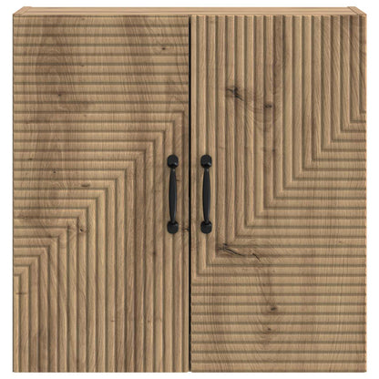 Wandkast Artisanaal eiken 59 x 31 x 60 cm Bewerkt hout