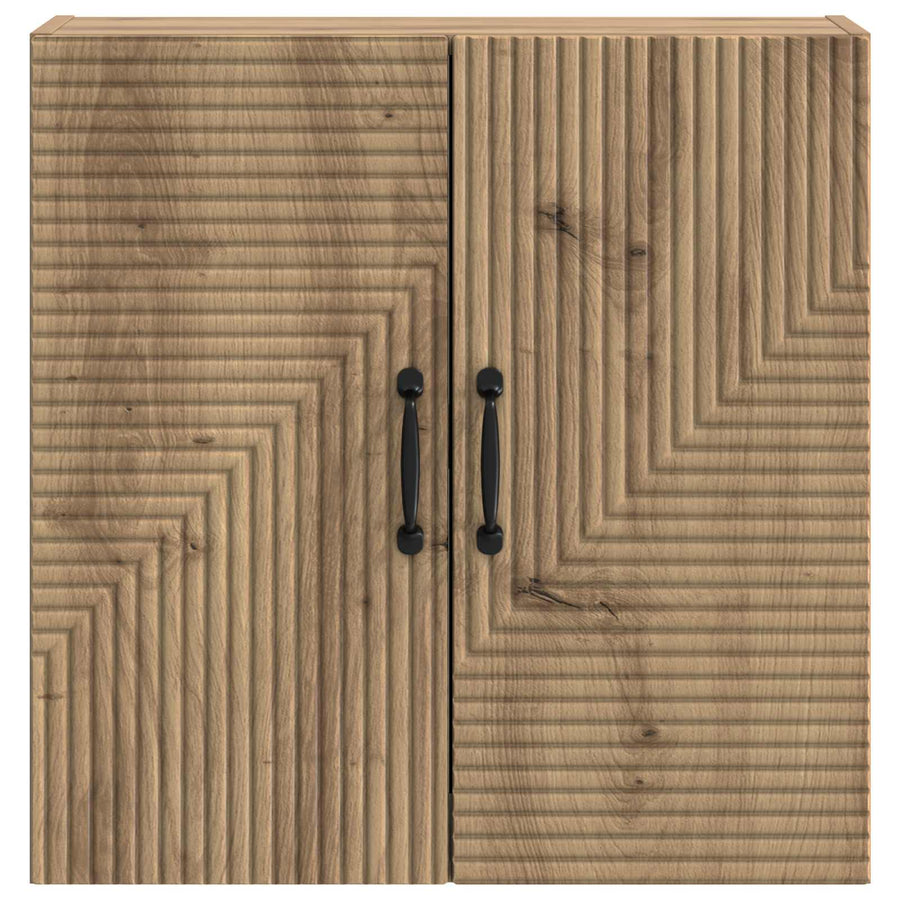 Wandkast Artisanaal eiken 59 x 31 x 60 cm Bewerkt hout
