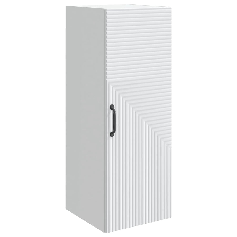 Wandkast Wit 33 x 34,5 x 90 cm Bewerkt hout