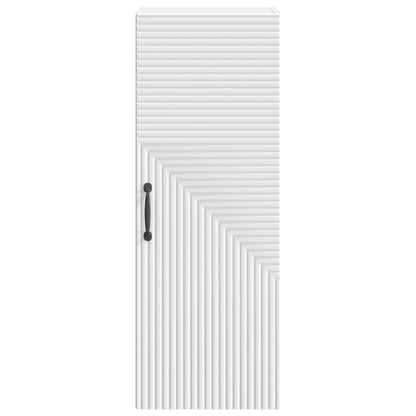Wandkast Wit 33 x 34,5 x 90 cm Bewerkt hout
