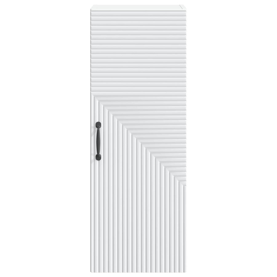 Wandkast Wit 33 x 34,5 x 90 cm Bewerkt hout
