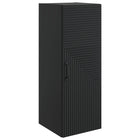 Wandkast 33x34.5x90 cm bewerkt hout zwart
