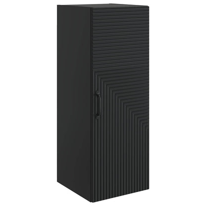 Wandkast Zwart 33 x 34,5 x 90 cm Bewerkt hout