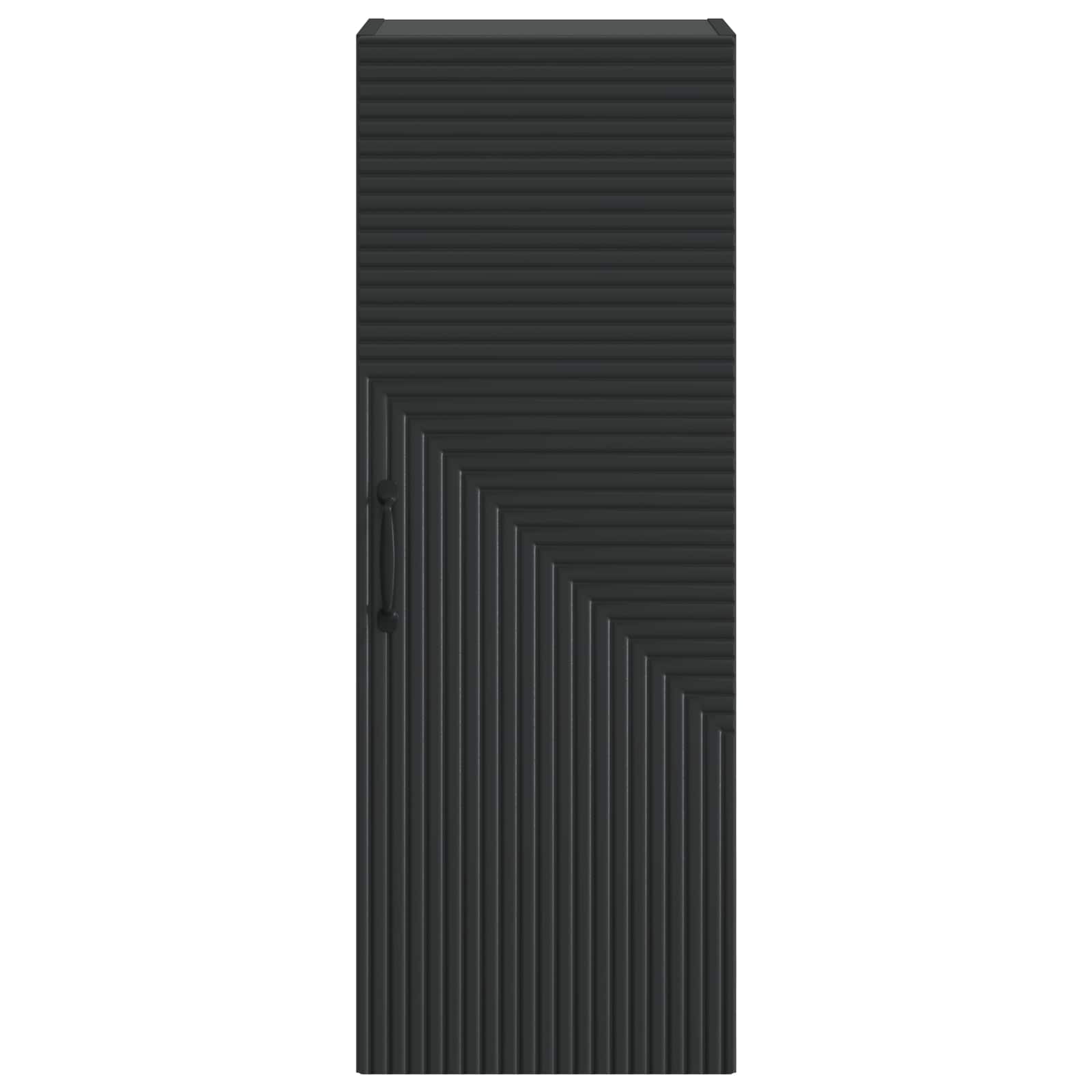 Wandkast Zwart 33 x 34,5 x 90 cm Bewerkt hout