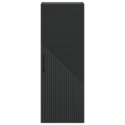 Wandkast Zwart 33 x 34,5 x 90 cm Bewerkt hout