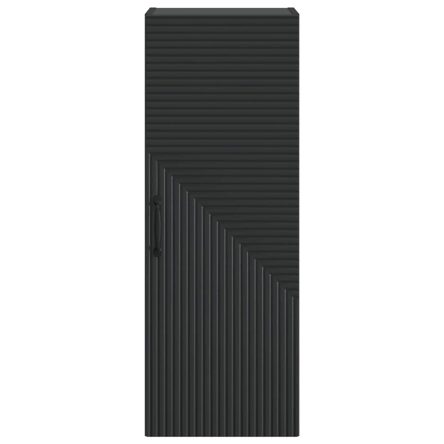 Wandkast Zwart 33 x 34,5 x 90 cm Bewerkt hout