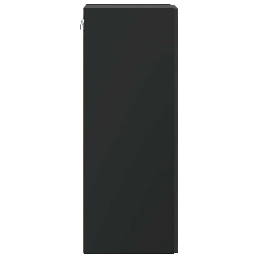 Wandkast Zwart 33 x 34,5 x 90 cm Bewerkt hout