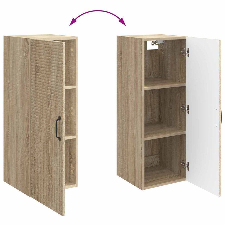 Wandkast Sonoma Eiken 33 x 34,5 x 90 cm Bewerkt hout
