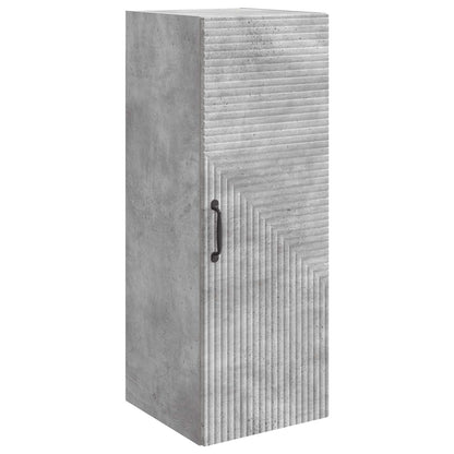 Wandkast Betongrijs 33 x 34,5 x 90 cm Bewerkt hout