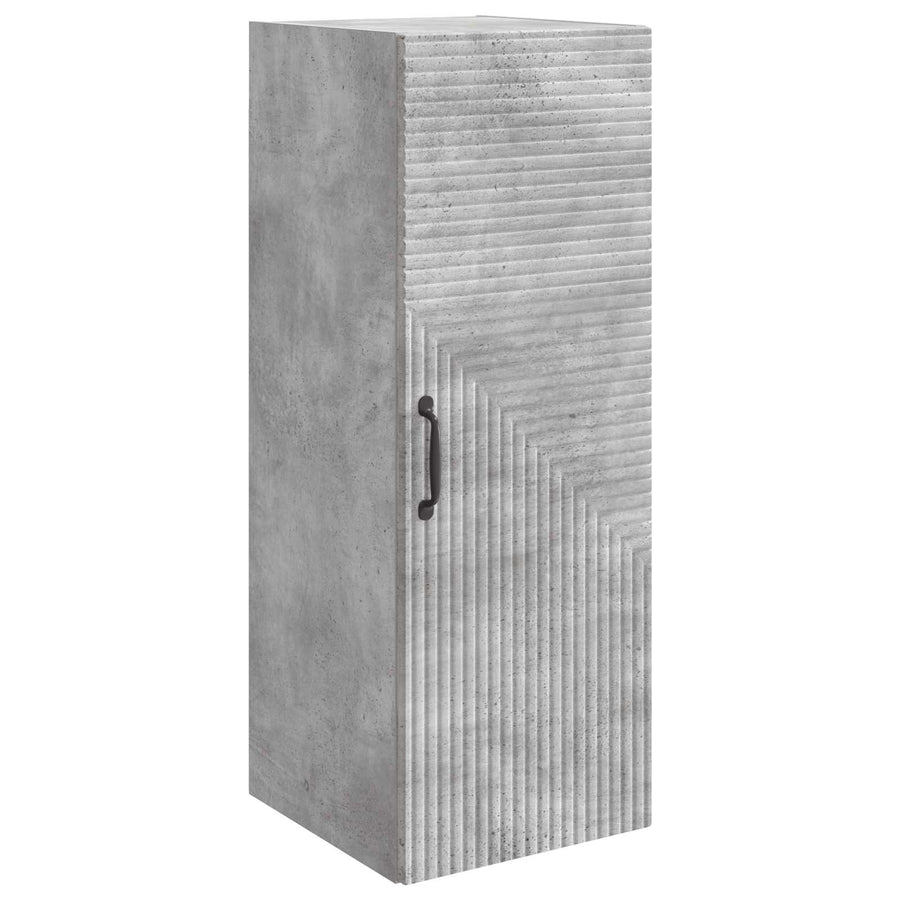 Wandkast Betongrijs 33 x 34,5 x 90 cm Bewerkt hout