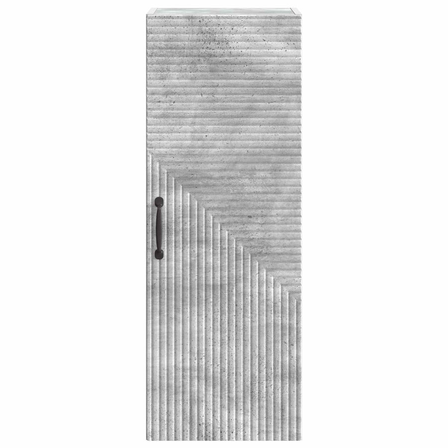 Wandkast Betongrijs 33 x 34,5 x 90 cm Bewerkt hout