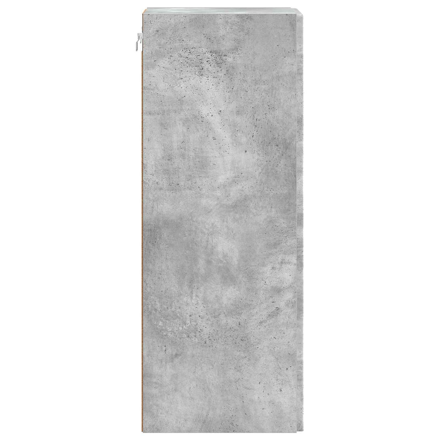 Wandkast Betongrijs 33 x 34,5 x 90 cm Bewerkt hout