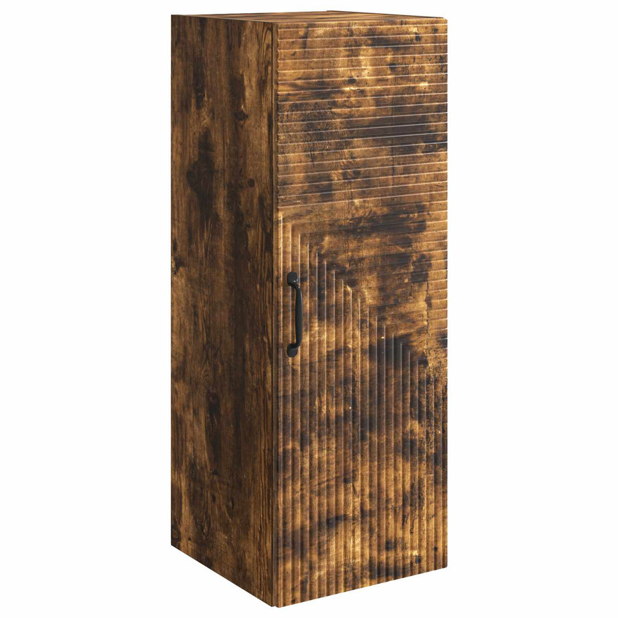 Wandkast Gerookt eiken 33 x 34,5 x 90 cm Bewerkt hout