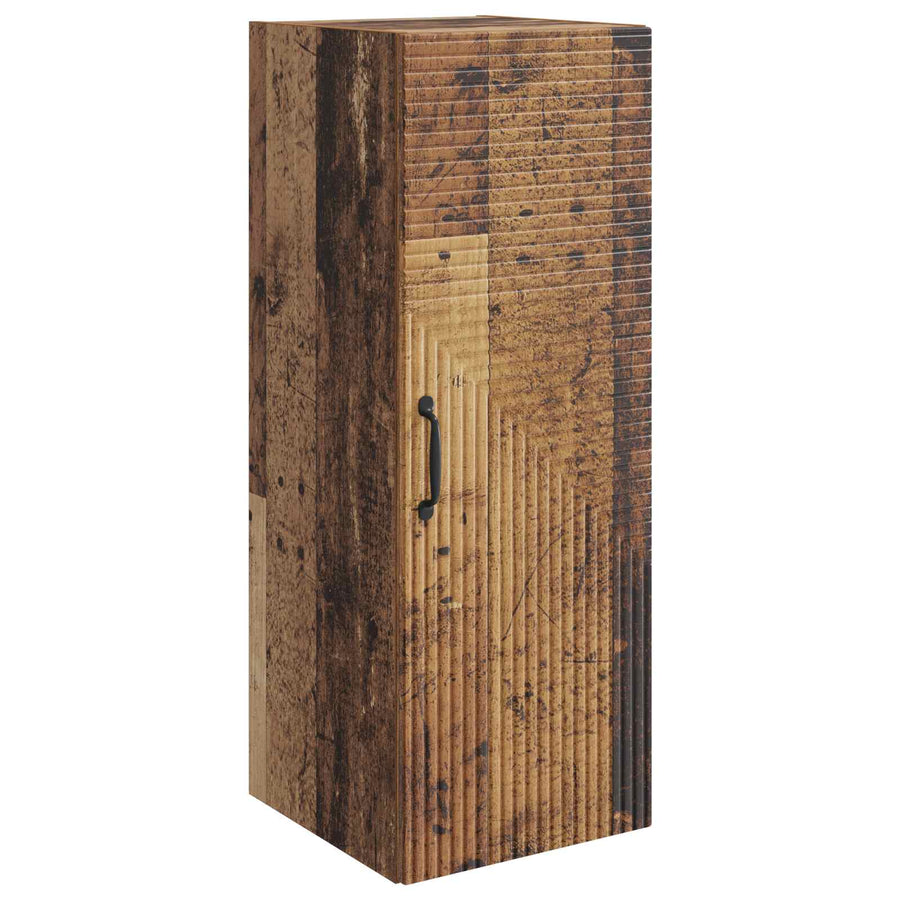 Wandkast Oud hout 33 x 34,5 x 90 cm Bewerkt hout