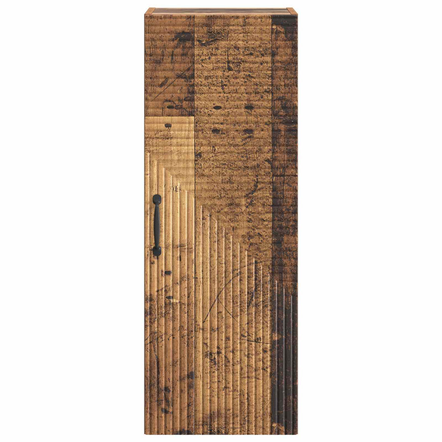 Wandkast Oud hout 33 x 34,5 x 90 cm Bewerkt hout