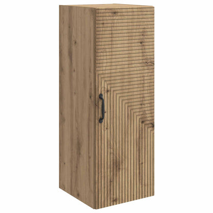 Wandkast Artisanaal eiken 33 x 34,5 x 90 cm Bewerkt hout
