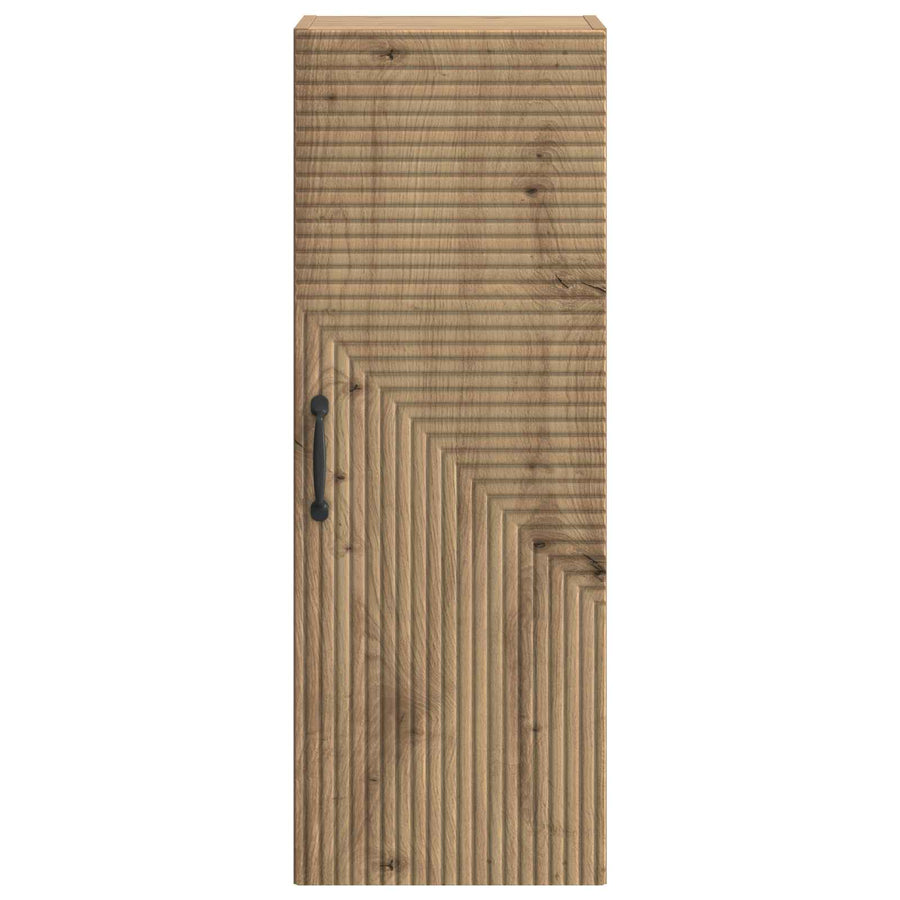 Wandkast Artisanaal eiken 33 x 34,5 x 90 cm Bewerkt hout