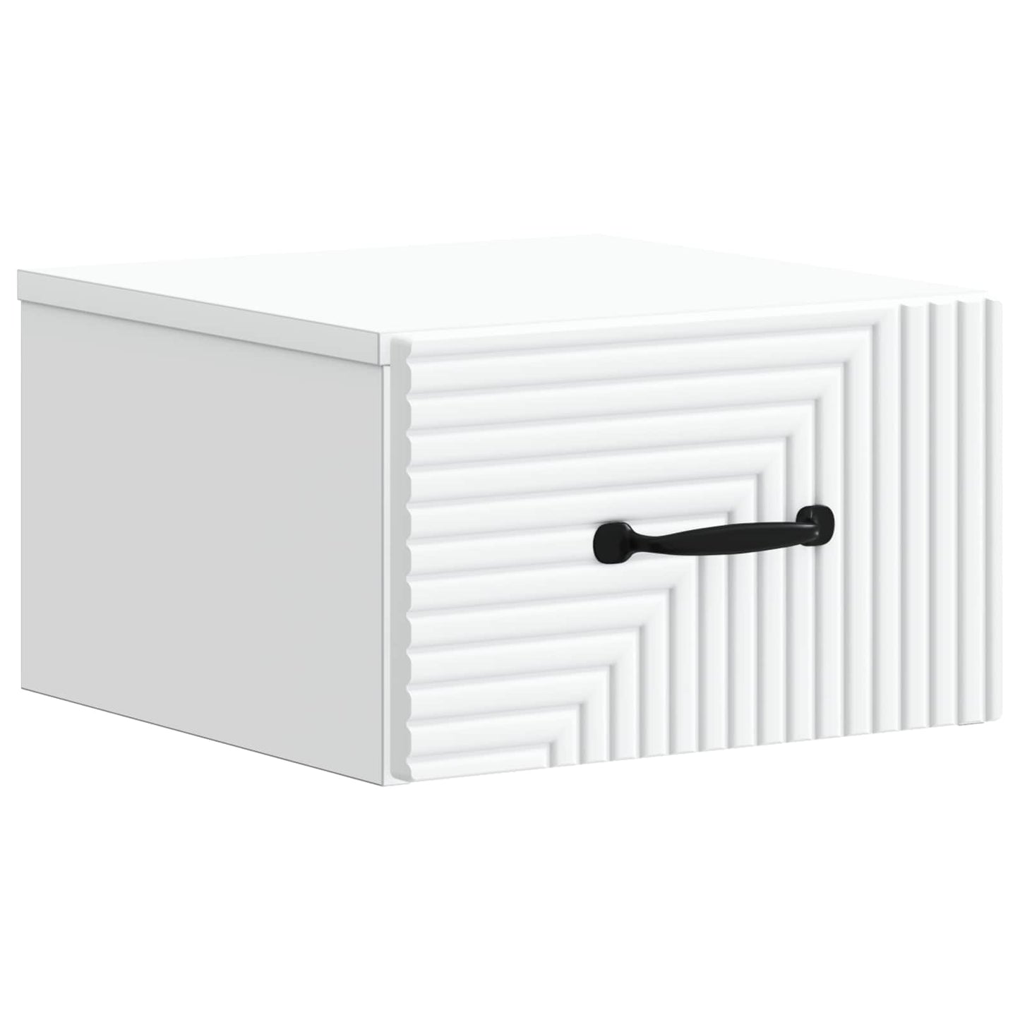 Wandbeugel Bedkast met lade Wit 34,5 x 33 x 20 cm Bewerkt hout