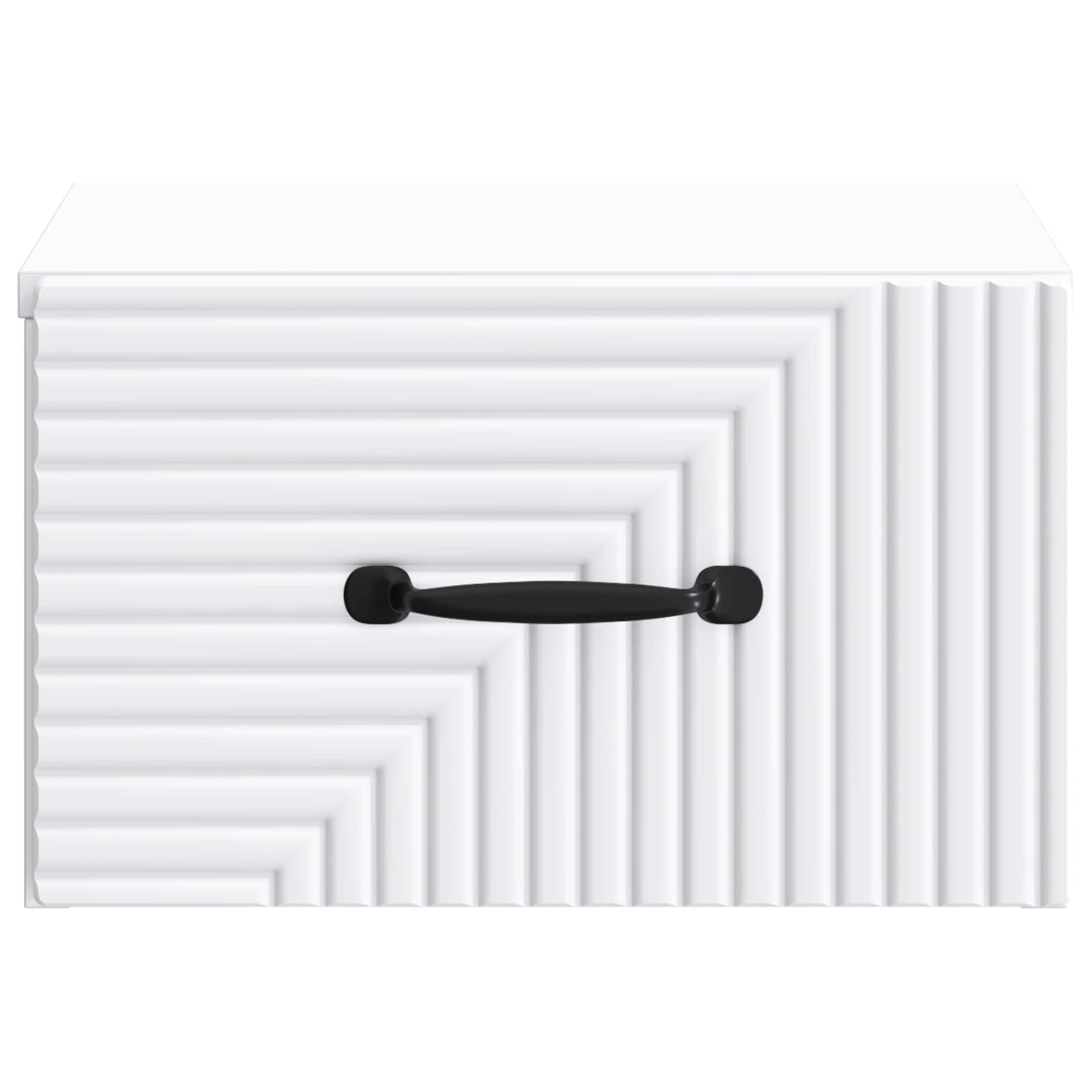 Wandbeugel Bedkast met lade Wit 34,5 x 33 x 20 cm Bewerkt hout