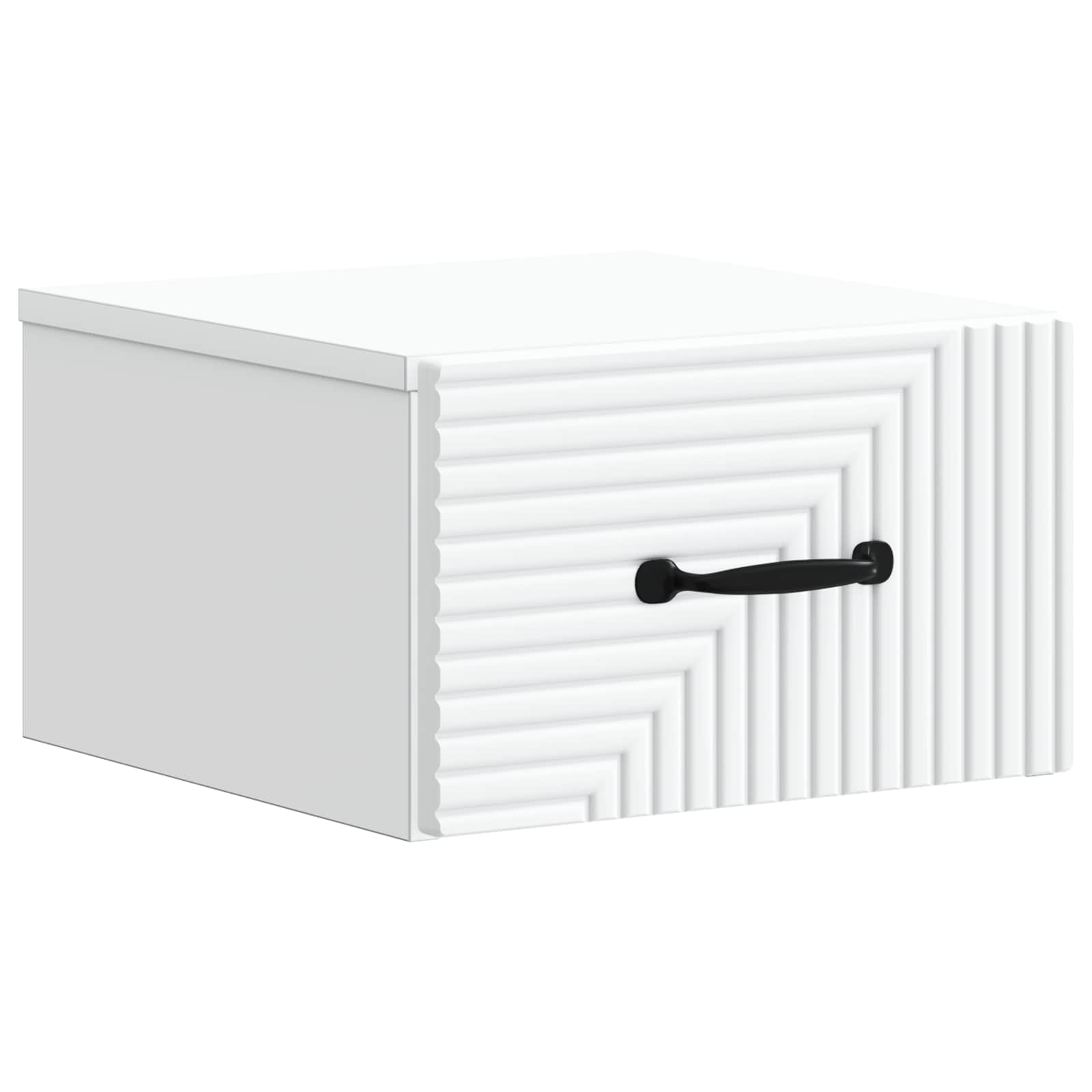Wandbeugel Bedkast 2 pcs Wit 34,5 x 33 x 20 cm Bewerkt hout