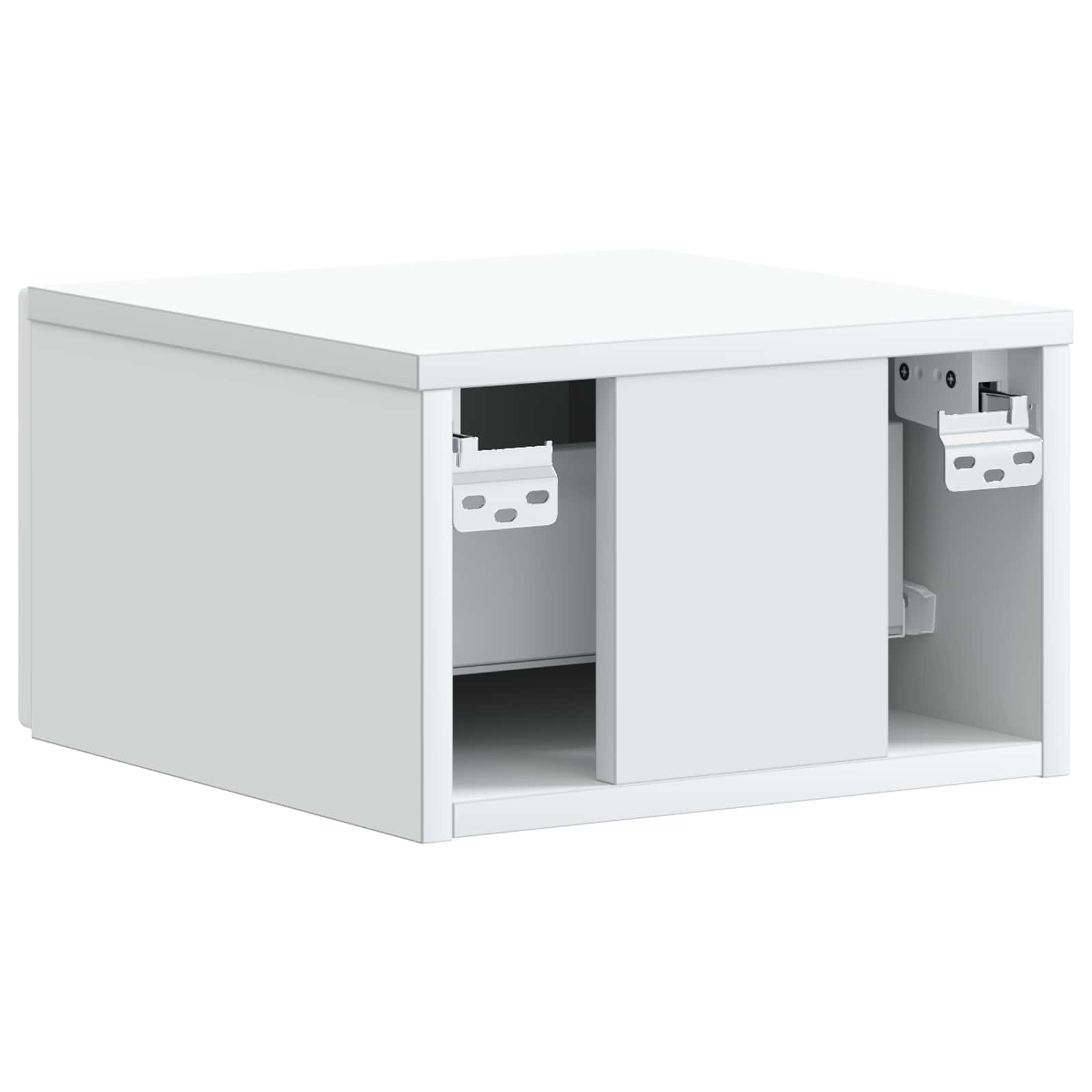 Wandbeugel Bedkast 2 pcs Wit 34,5 x 33 x 20 cm Bewerkt hout