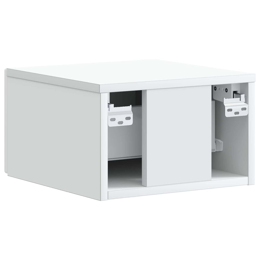 Wandbeugel Bedkast 2 pcs Wit 34,5 x 33 x 20 cm Bewerkt hout