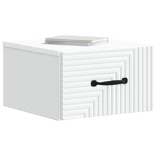 Wandbeugel Bedkast 2 pcs Wit 34,5 x 33 x 20 cm Bewerkt hout