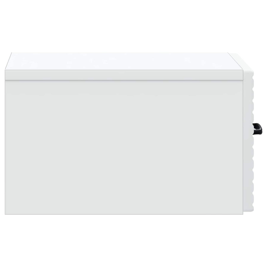 Wandbeugel Bedkast 2 pcs Wit 34,5 x 33 x 20 cm Bewerkt hout