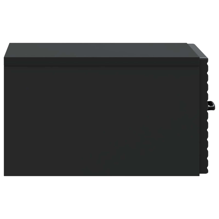 Wandbeugel Bedkast Zwart 34,5 x 33 x 20 cm Bewerkt hout