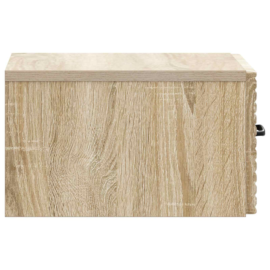 Wandbeugel Bedkast Sonoma Eiken 34,5 x 33 x 20 cm Bewerkt hout