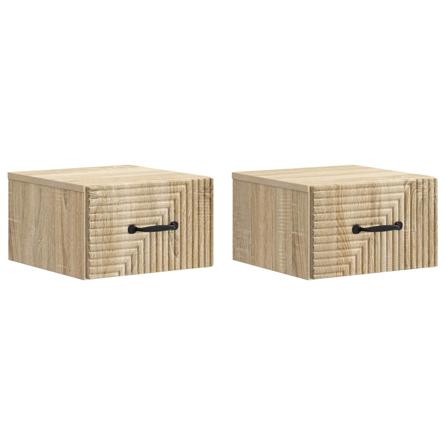 Wandbeugel Bedkast 2 pcs Sonoma Eiken 34,5 x 33 x 20 cm