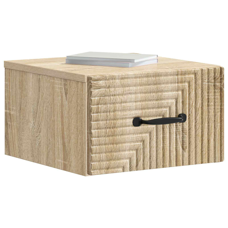 Wandbeugel Bedkast 2 pcs Sonoma Eiken 34,5 x 33 x 20 cm