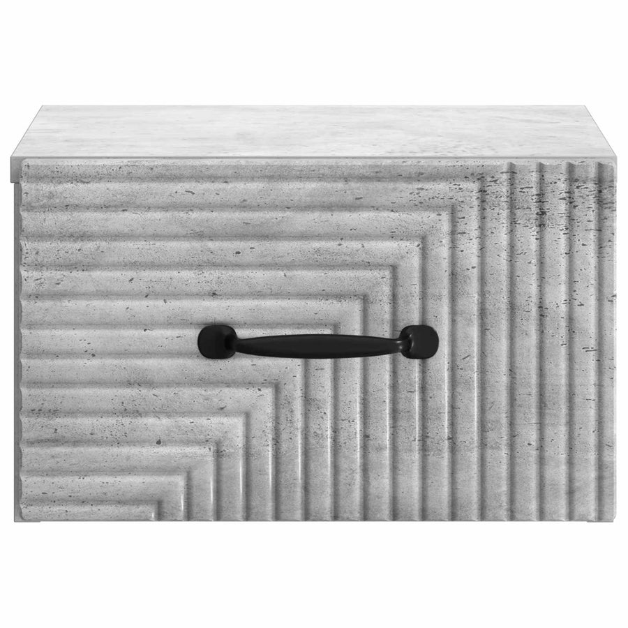 Wandbeugel Bedkast met lade 2 pcs Betongrijs 34,5 x 33 x 20 cm