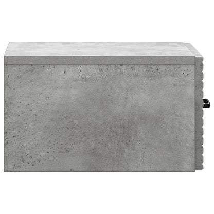 Wandbeugel Bedkast met lade 2 pcs Betongrijs 34,5 x 33 x 20 cm