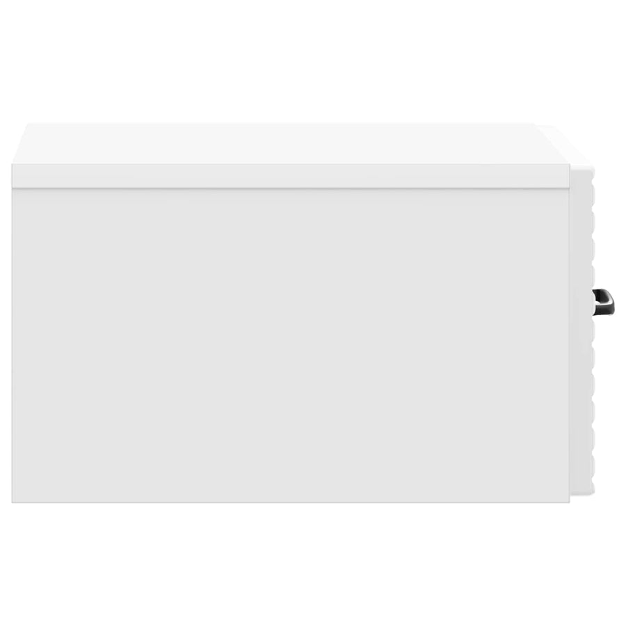 Wandbeugel Bedkast Hoogglans Wit 34,5 x 33 x 20 cm Bewerkt hout