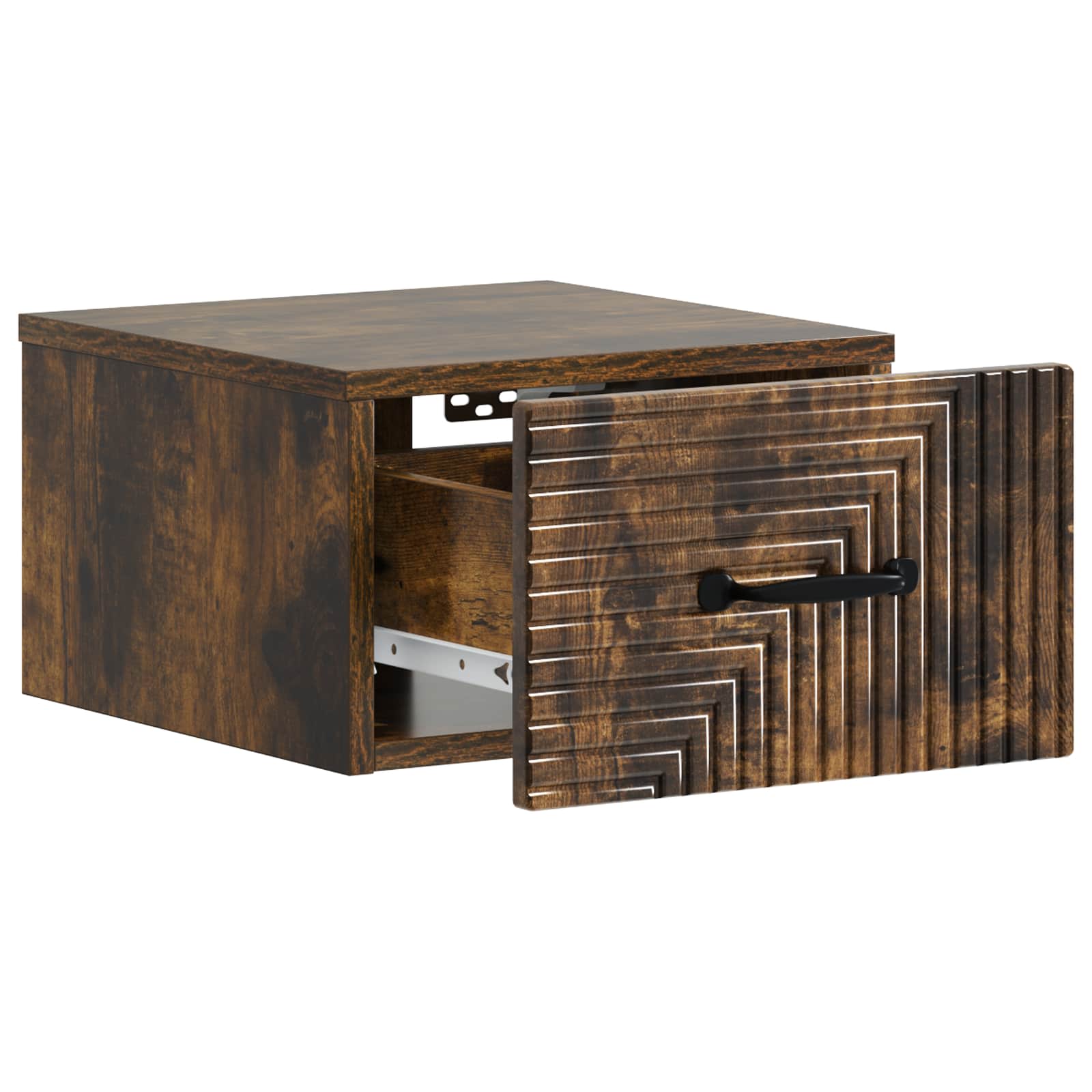 Wandbeugel Bedkast Gerookt eiken 34,5 x 33 x 20 cm Bewerkt hout