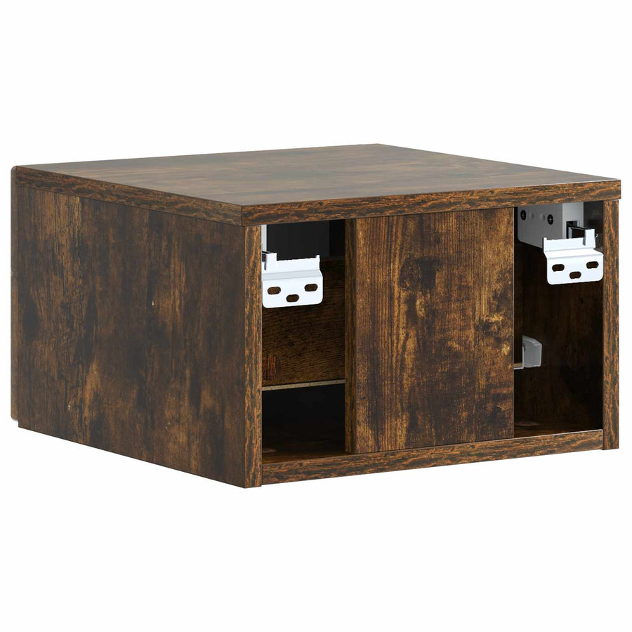 Wandbeugel Bedkast Gerookt eiken 34,5 x 33 x 20 cm Bewerkt hout