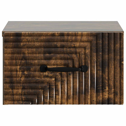 Wandbeugel Bedkast Gerookt eiken 34,5 x 33 x 20 cm Bewerkt hout