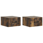 Nachtkastjes 2 stuks gerookt eiken 34,5x33x20 cm