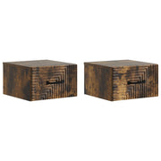 Nachtkastjes 2 stuks gerookt eiken 34,5x33x20 cm