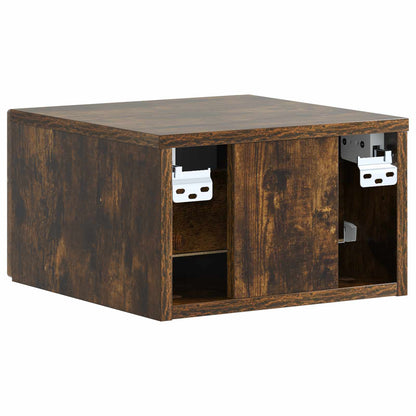 Wandbeugel Bedkast 2 pcs Gerookt eiken 34,5 x 33 x 20 cm