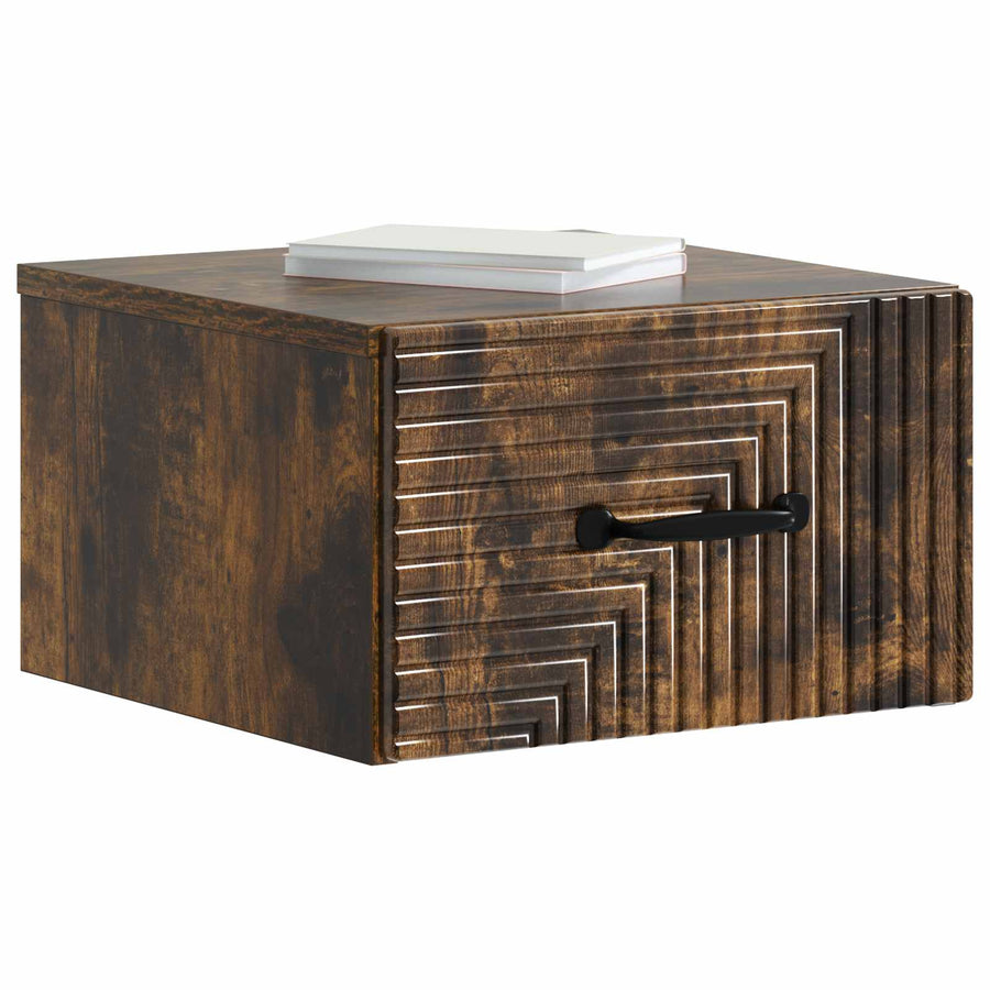 Wandbeugel Bedkast 2 pcs Gerookt eiken 34,5 x 33 x 20 cm