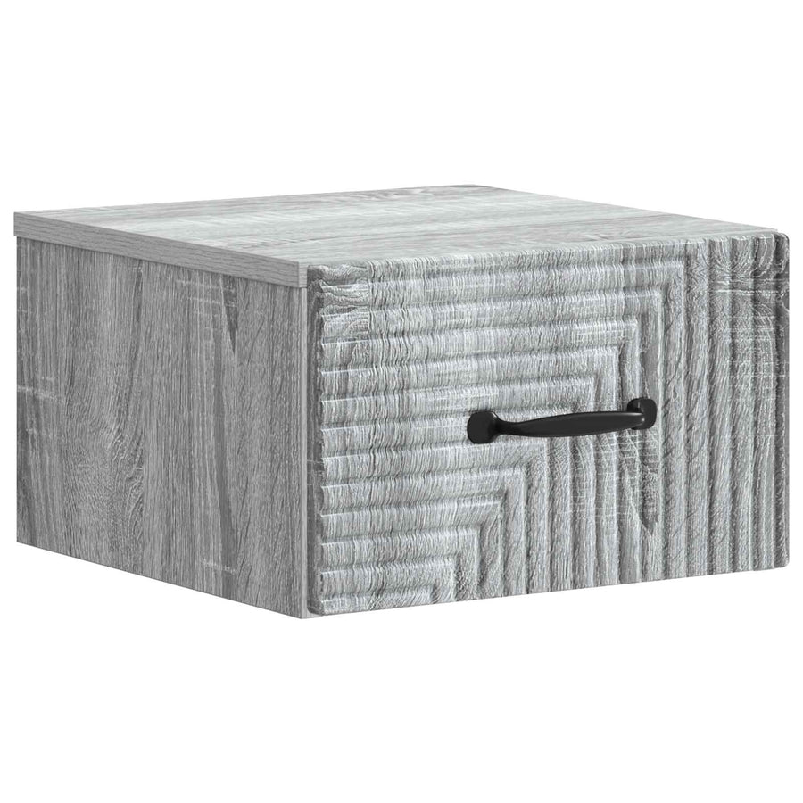Wandbeugel Bedkast Grijs sonoma 34,5 x 33 x 20 cm Bewerkt hout