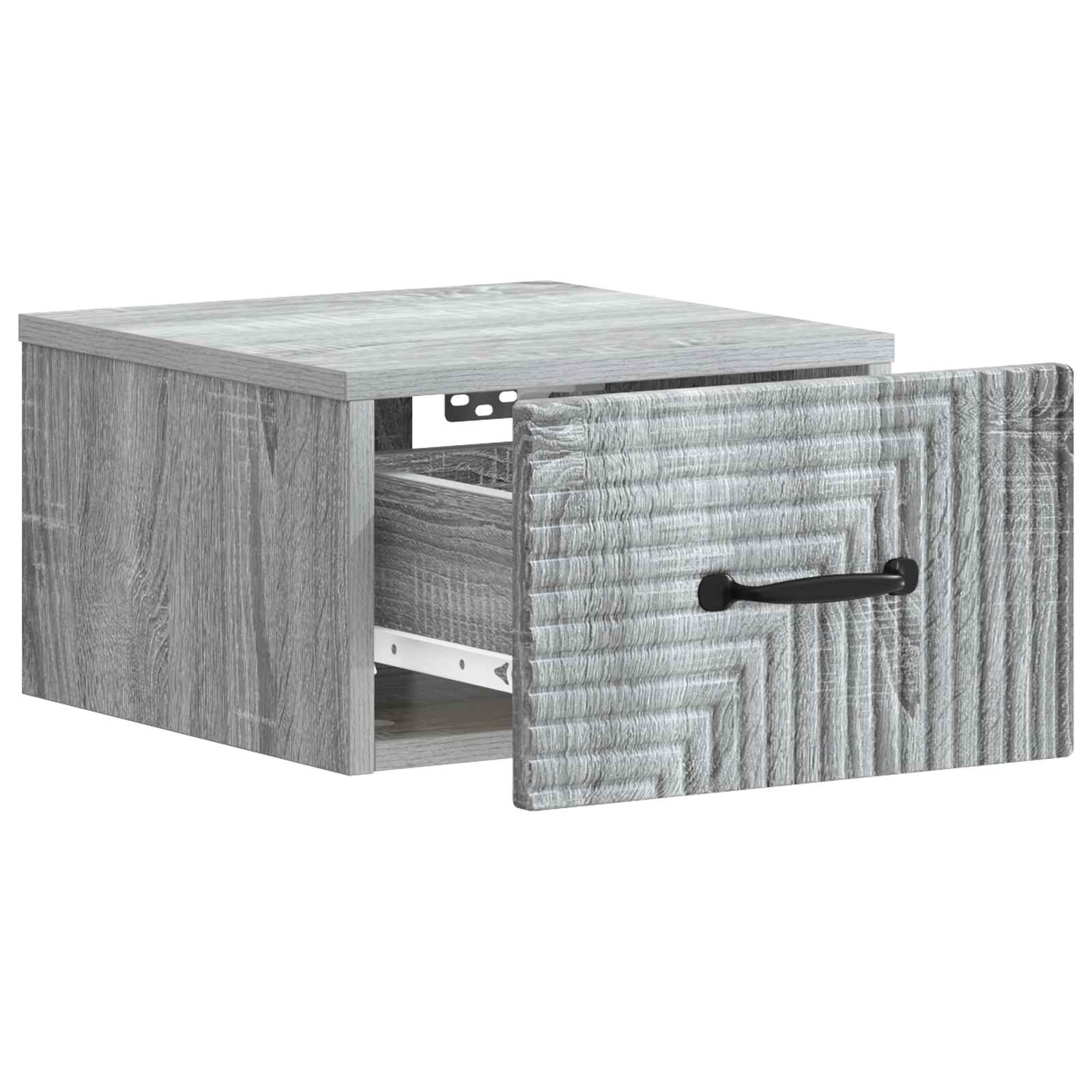 Wandbeugel Bedkast Grijs sonoma 34,5 x 33 x 20 cm Bewerkt hout
